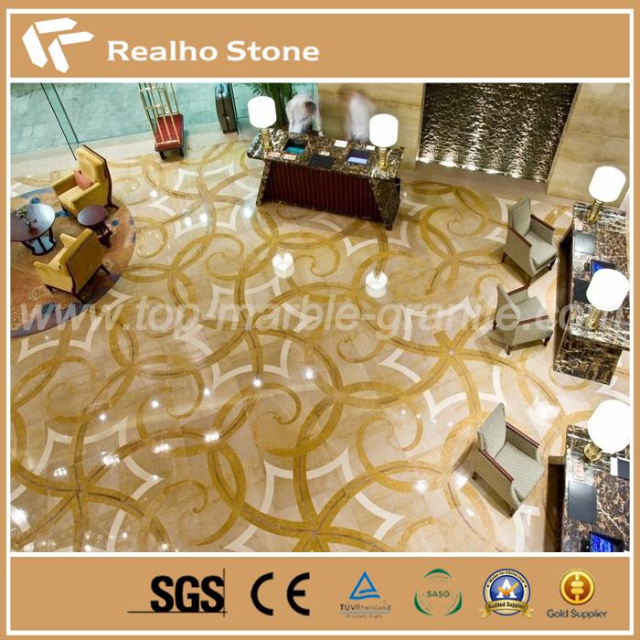 Marble Waterjet Patterns Floor for Hotel