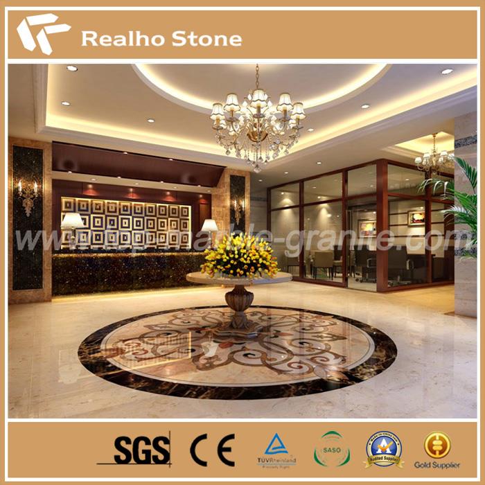 Customized Granite Waterjet Patterns Floor Tiles