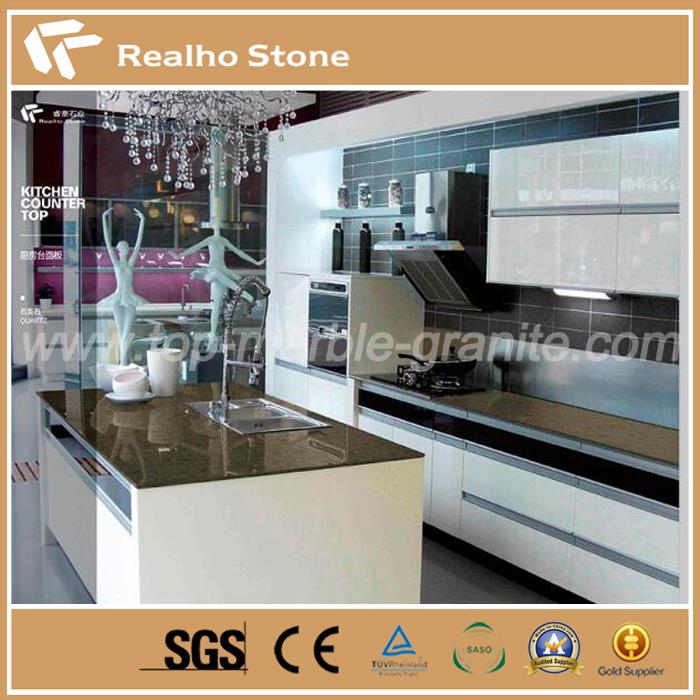 Polished Brown Artificial Crystal Quartz Countertop Polished Brown Artificial Crystal Quartz Countertop