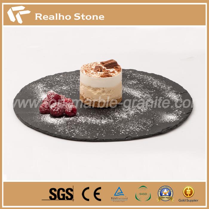Round Natural Slate Food Plates Round Natural Slate Food Plates