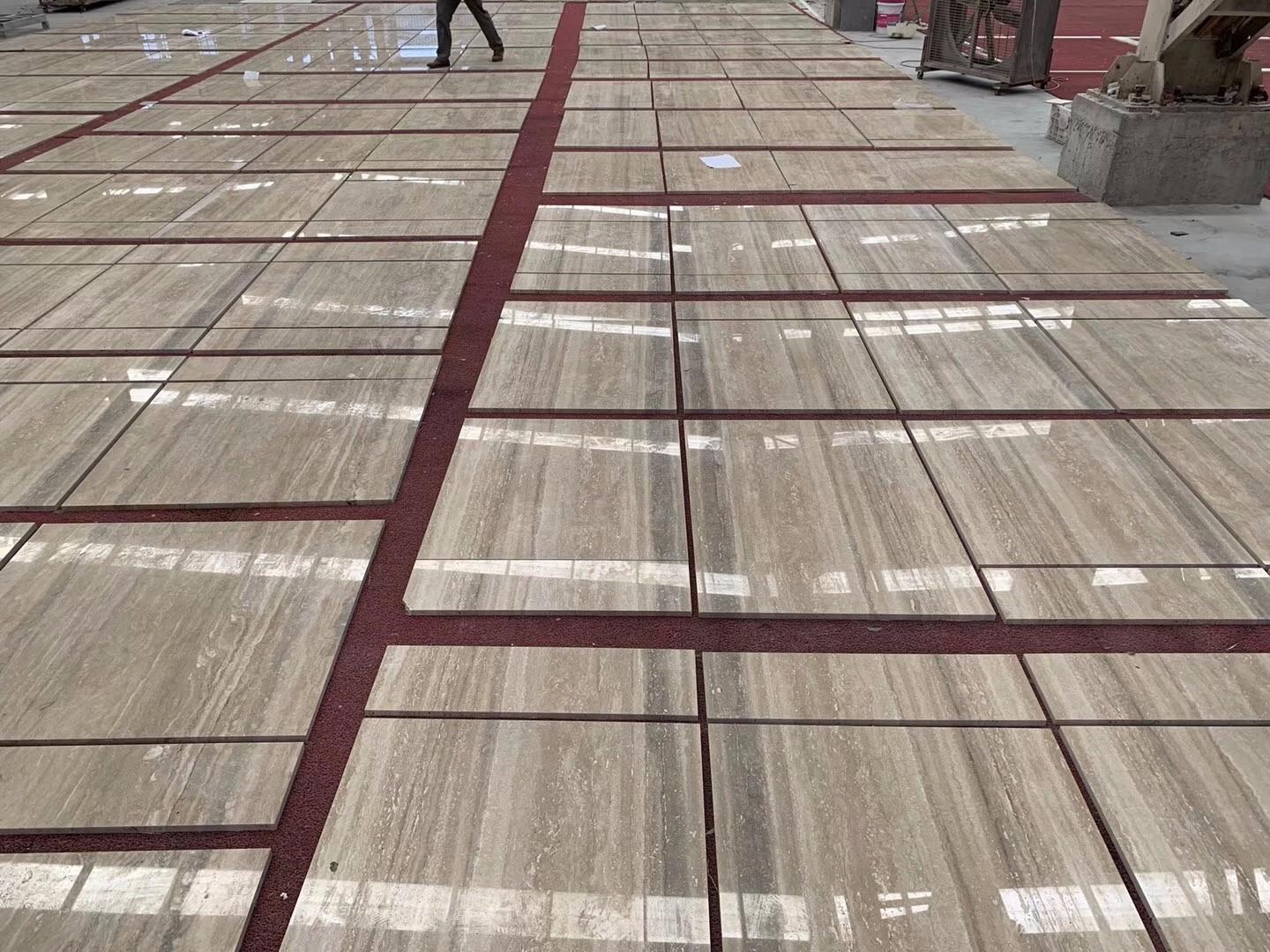 polished travertine tiles