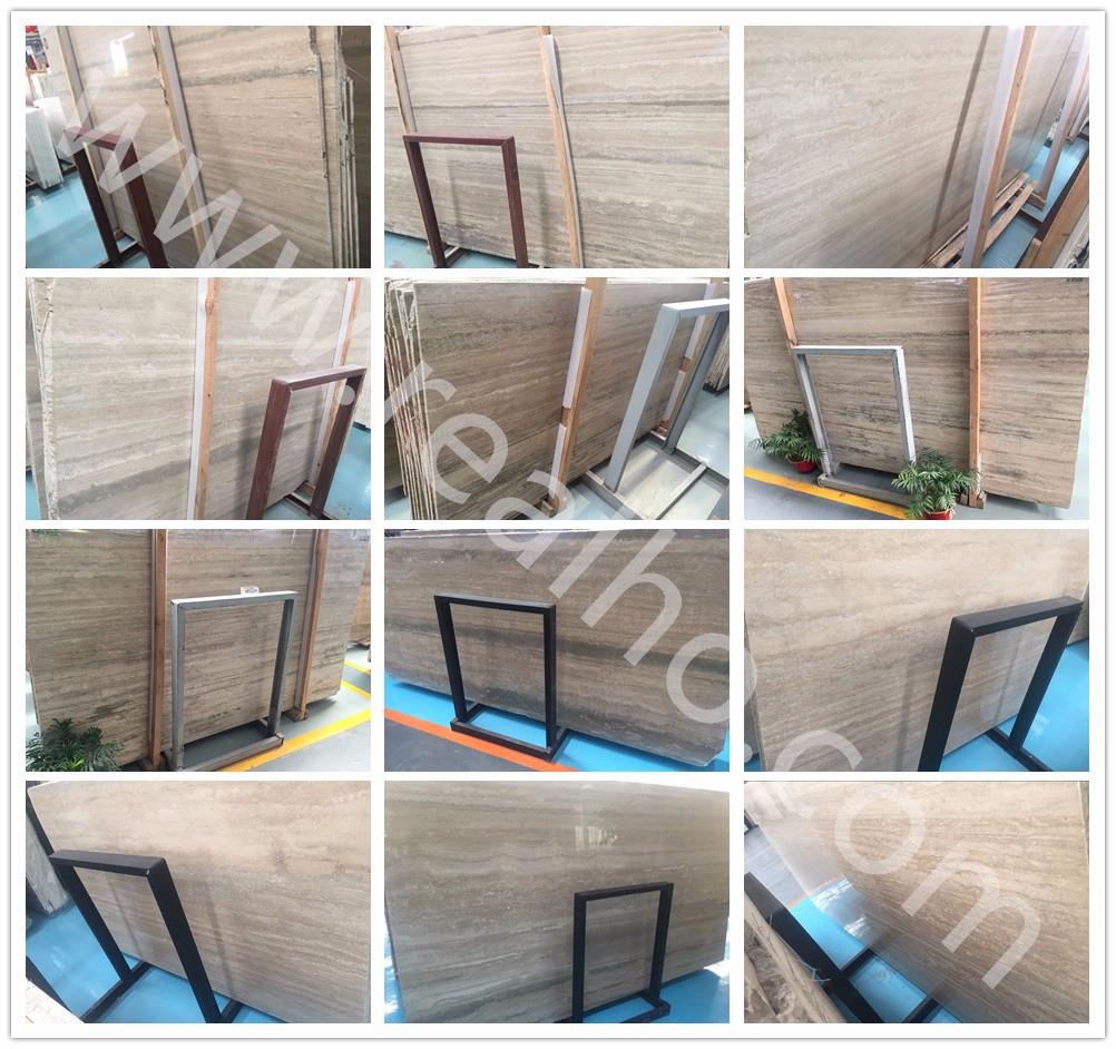grey travertine slab