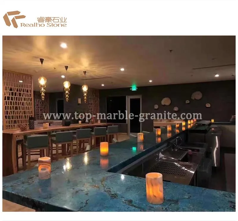 Blue Marble Bar Tops
