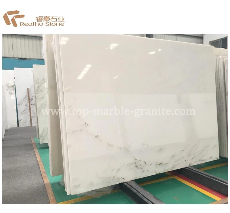 Alabaster white marble slabs