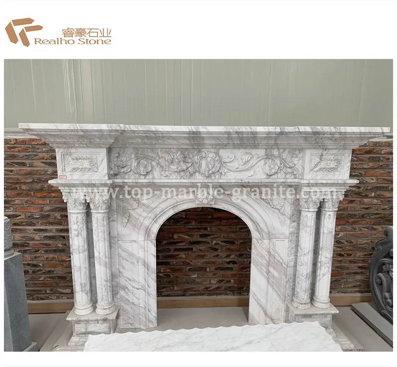 White Marble Fireplace Mantel