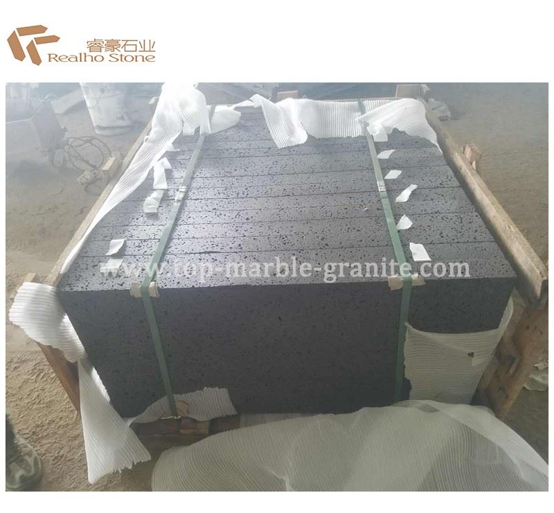 black basalt stone panel
