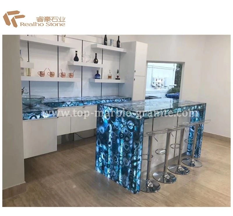 Blue Gemstone Kitchen Island Countertop product-1-1