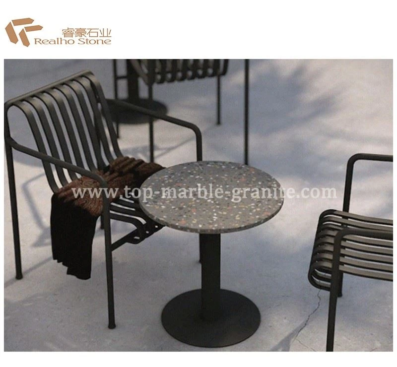Brown terrazzo coffee table