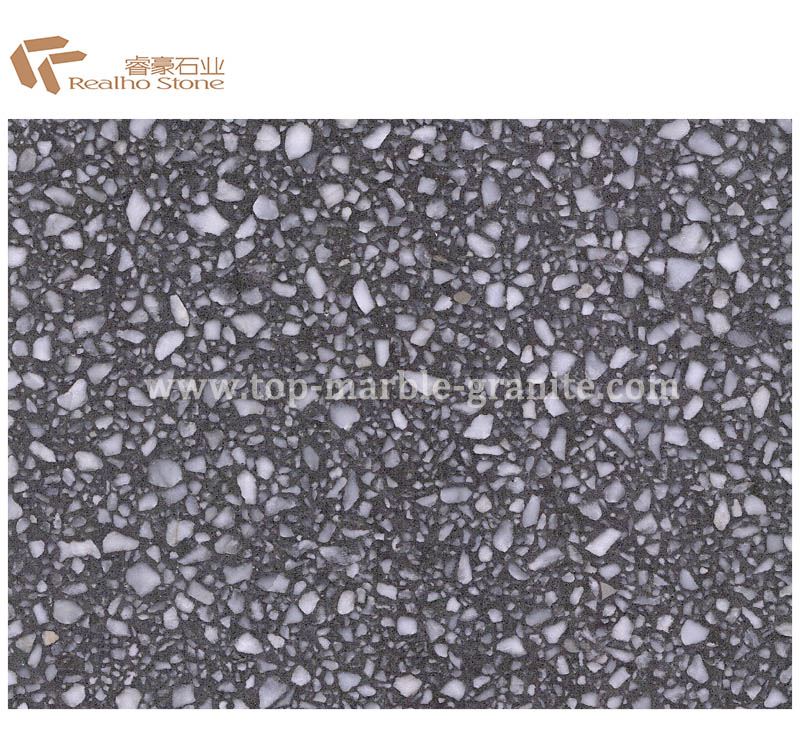 dark grey terrazzo