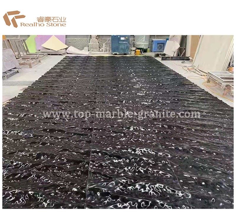 granite tile with flowing water