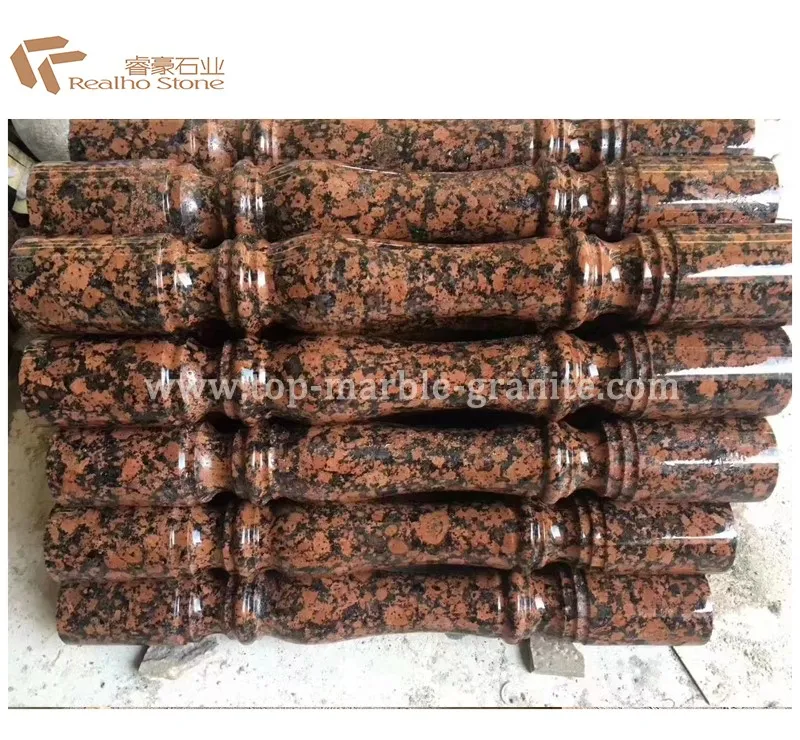red granite banister