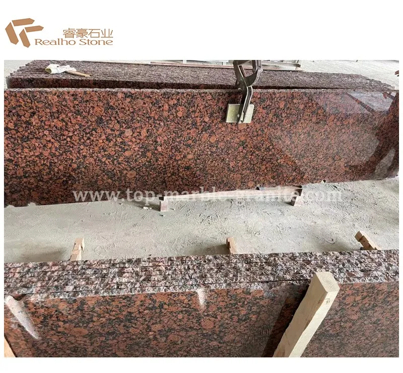 red granite slab
