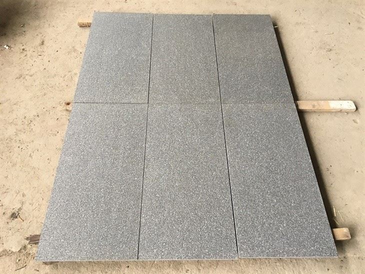 black granite flamed finish