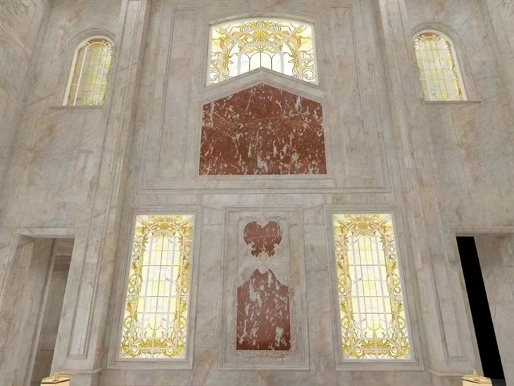 natural red marble