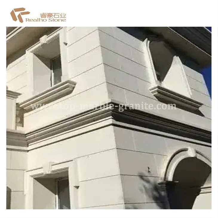 white sandstone paving
