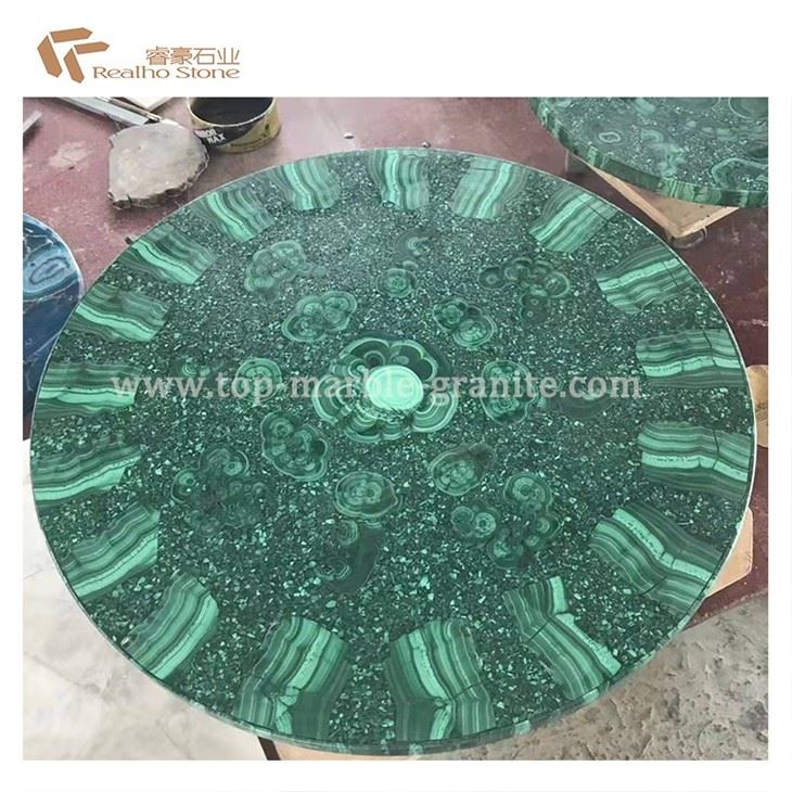 green marble tiles