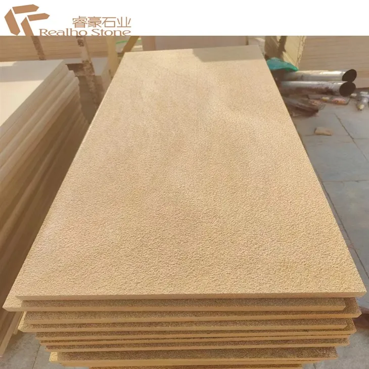 Arenisca amarilla natural Shan Dong cortada a medida para la venta
