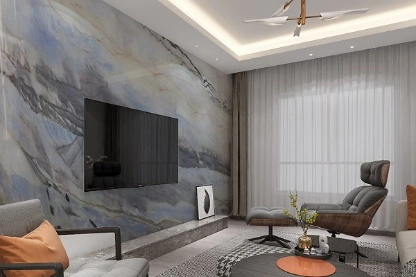 blue marble wall decor