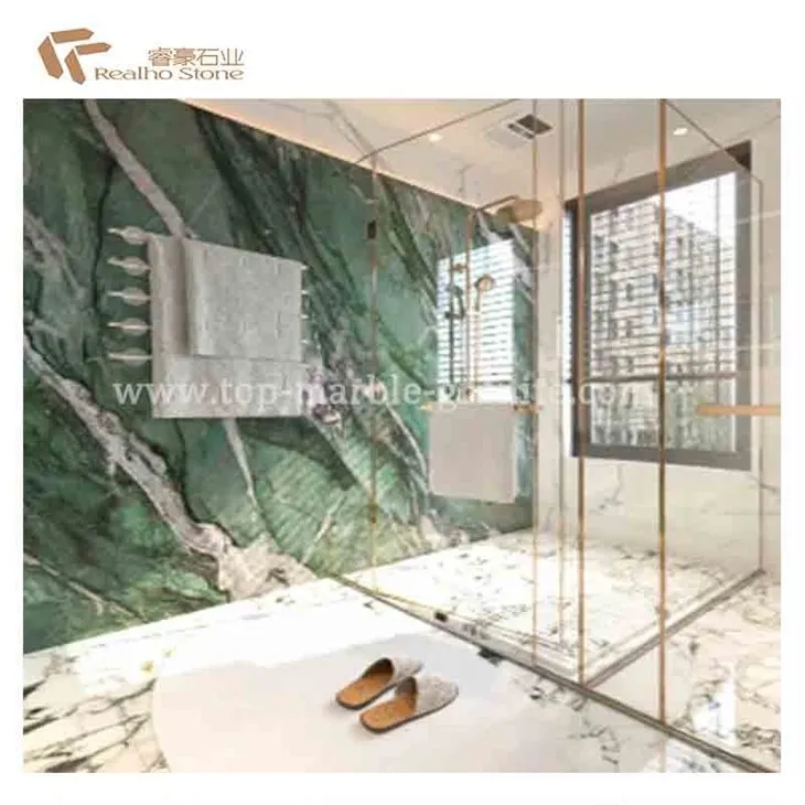 green marble bathroom tiles