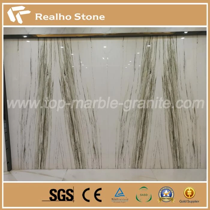 Landscape White Marble Bookmatch For Wall / Flooring Design