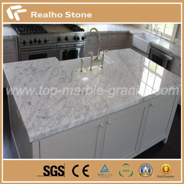 Natural Carrara White Marble Bathroom Tops