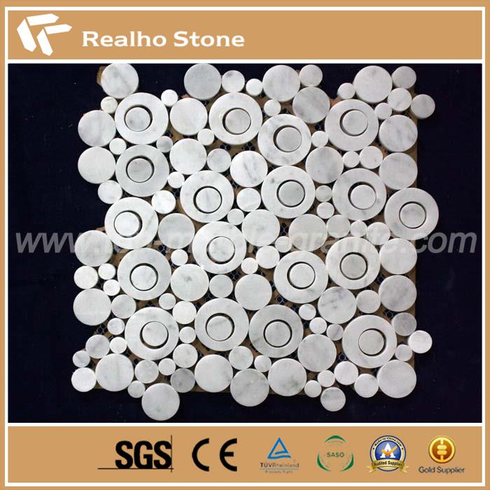 Polished Cheap Carrara White Marble Mosaic Tiles