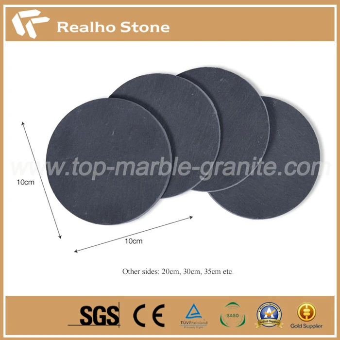 Round Natural Slate Dinning Plates