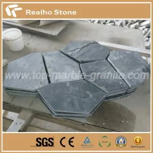 Black Slate Irregular Net Paste Stone Paving