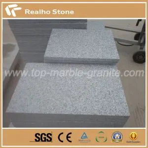Azulejos de granito flameado gris medio G603 para pavimentación al aire libre