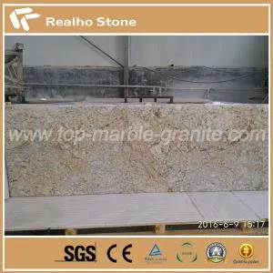 Excelente calidad golden crystal Granite Prefab Countertop para cocina