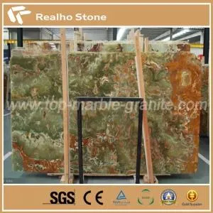 Mármol de piedra de ónix verde oscuro y verde claro para la decoración del proyecto