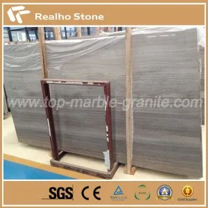 Mármol Georgette de seda de grano de madera gris con fábrica propia y cantera propia