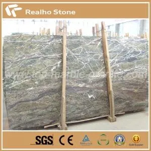 Losa de mármol verde de la selva tropical de India para la decoración de azulejos de piso