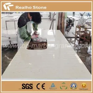 Nuevo diseño Staturaio blanco losas de cuarzo / encimera de cuarzo para la venta