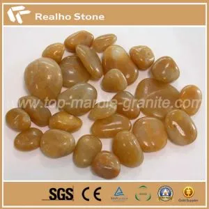 Yellow Loose Honey Pebble Paisaje Río Piedra