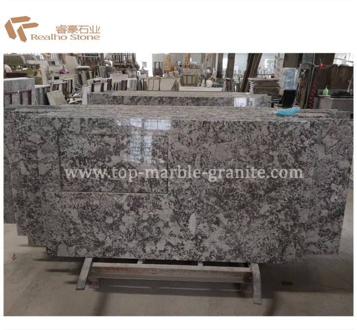 antico white granite bar top