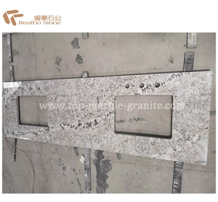 white granite kitchen countertops