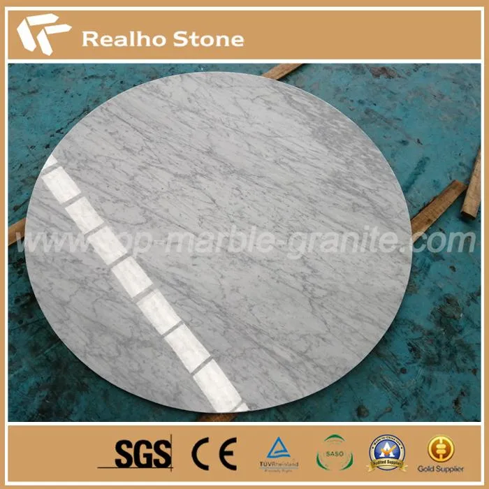 Carrara White Marble Dining Table Top