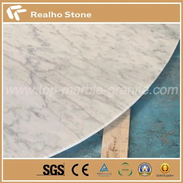 Carrara White Marble Dining Table Top