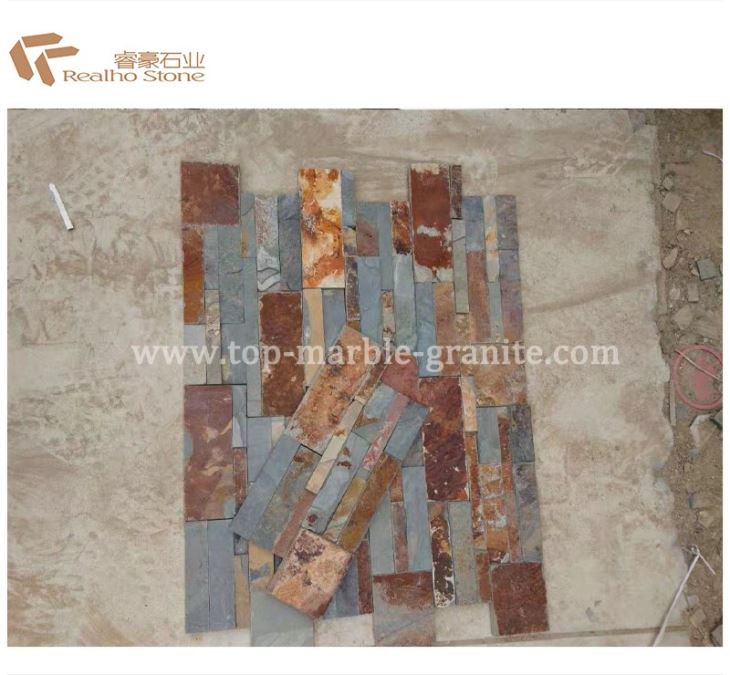 Colored Slate Quartz Culture Stone For Decoration