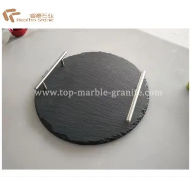 Plato de pizarra negra Nature