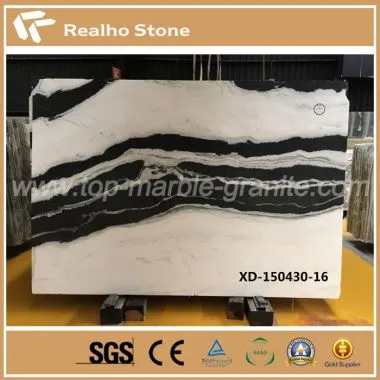 Panda losa de mármol blanco para fondo o revestimiento de pared