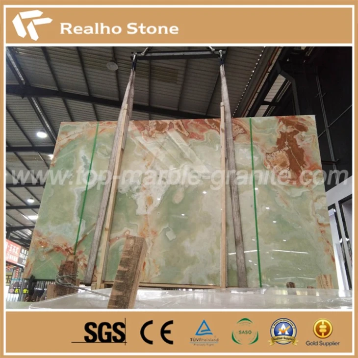 Transparent Green Onyx Slabs