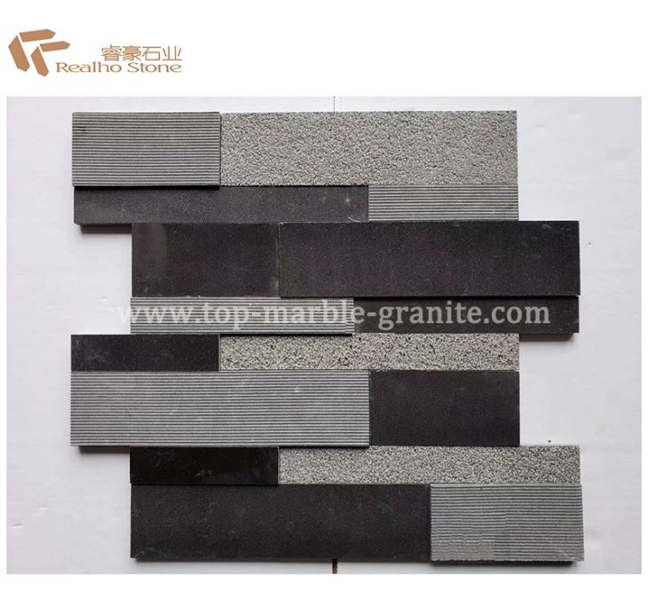 3D random strips granite tile