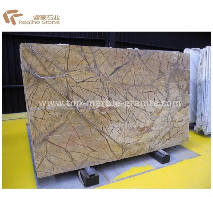 Acid Finish Tropical Rain Forest Marble Slab