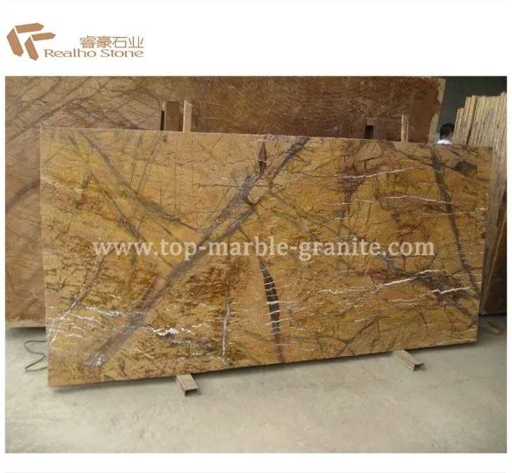 Acid Finish Tropical Rain Forest Marble Slab