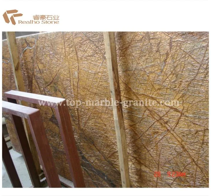 Acid Finish Tropical Rain Forest Marble Slab