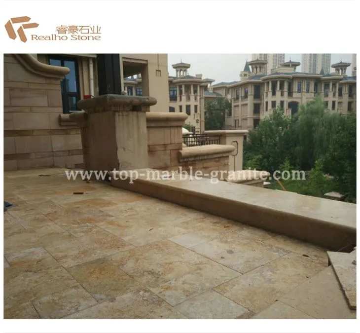 Brushed French Pattern Beige Travertine Tiles
