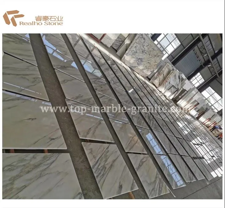 Azulejos de piso de mármol blanco pulido blanco de China 12x24