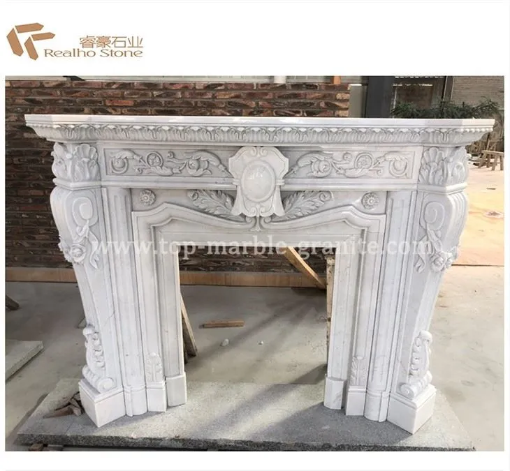 carrara marble fireplace